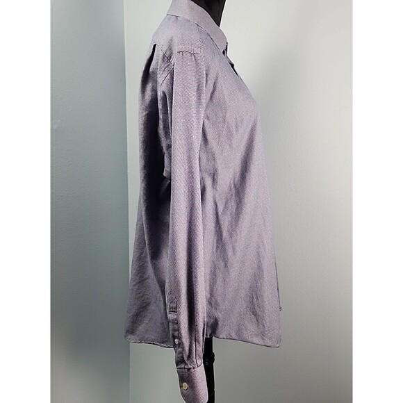 Hart Schaffner Marx Shirt Mens Large Blue Pattern Button Up Long Sleeve Egypt - Picture 4 of 11